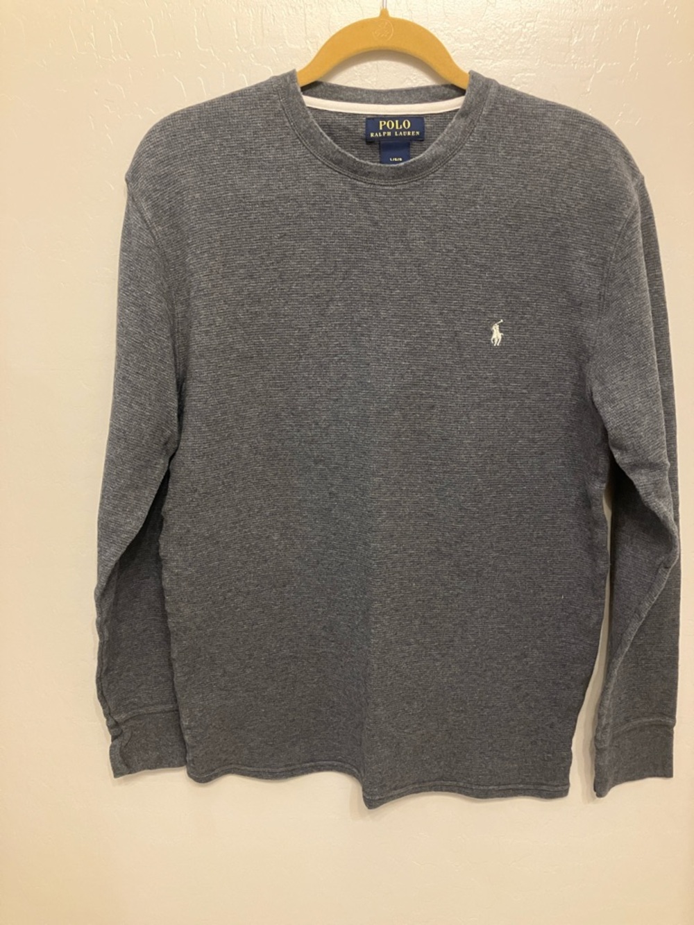 Polo by Ralph Lauren Long-Sleeve Crewneck Shirt in Heather Gray